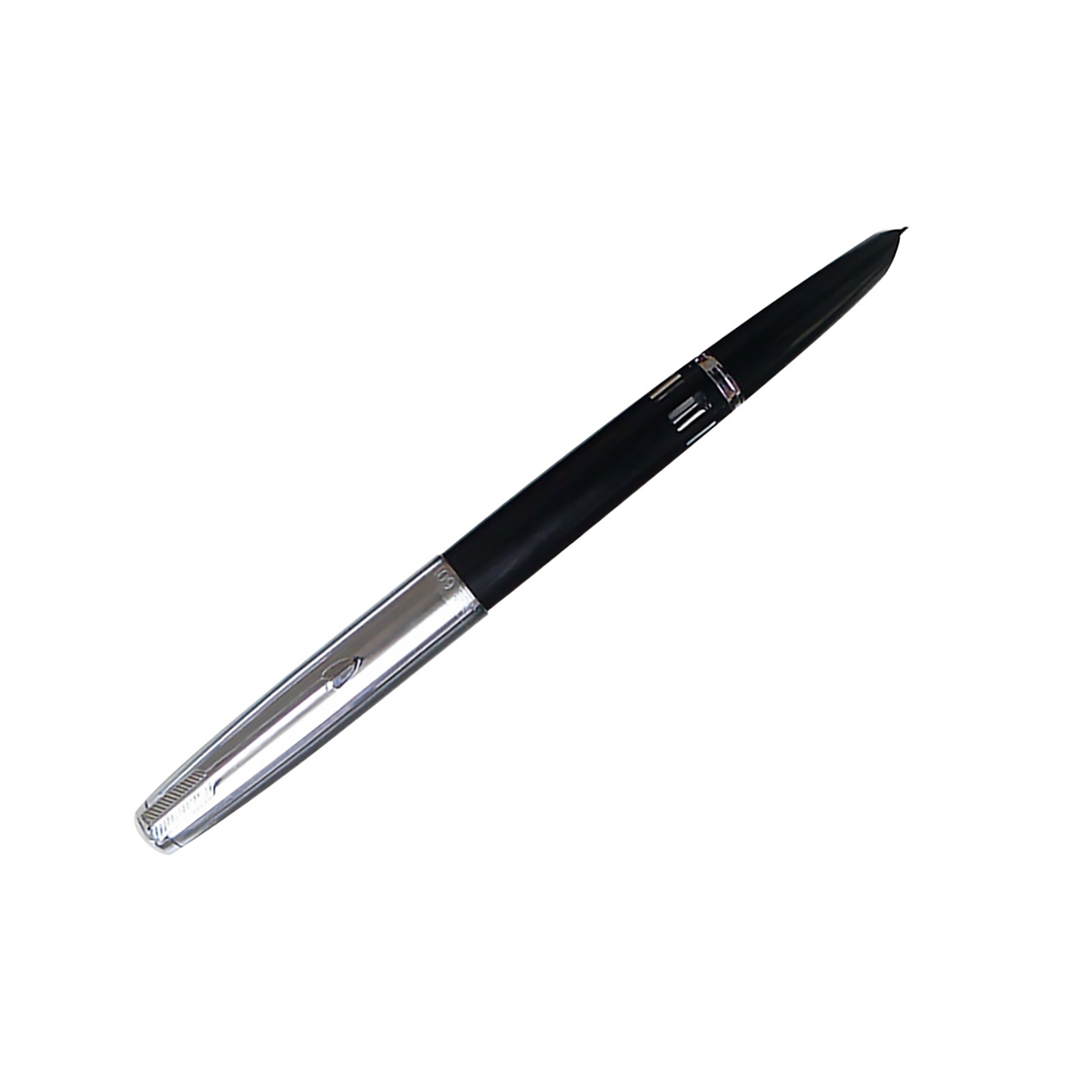Black 138mm Wing Sung 601 Steel Cap Vacumatic Fountain Pen F Nib 0.5mm Ink Pen