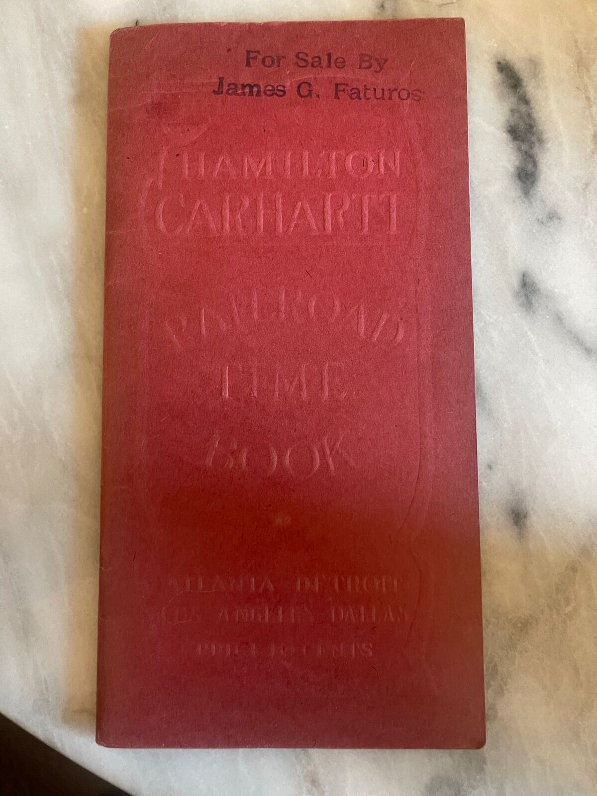 Rare 1925 Railroad Timetable Advertising Hamilton Carhartt denim overalls book 