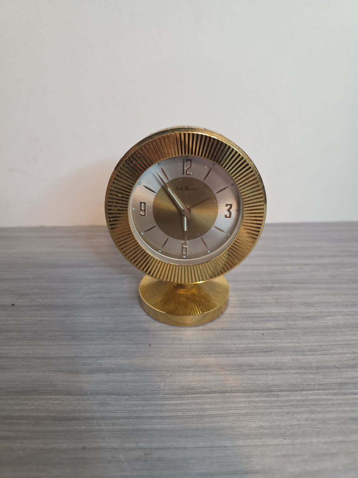 Vintage Seth Thomas Desk Mantel Alarm Clock Made In Germany Tested. 