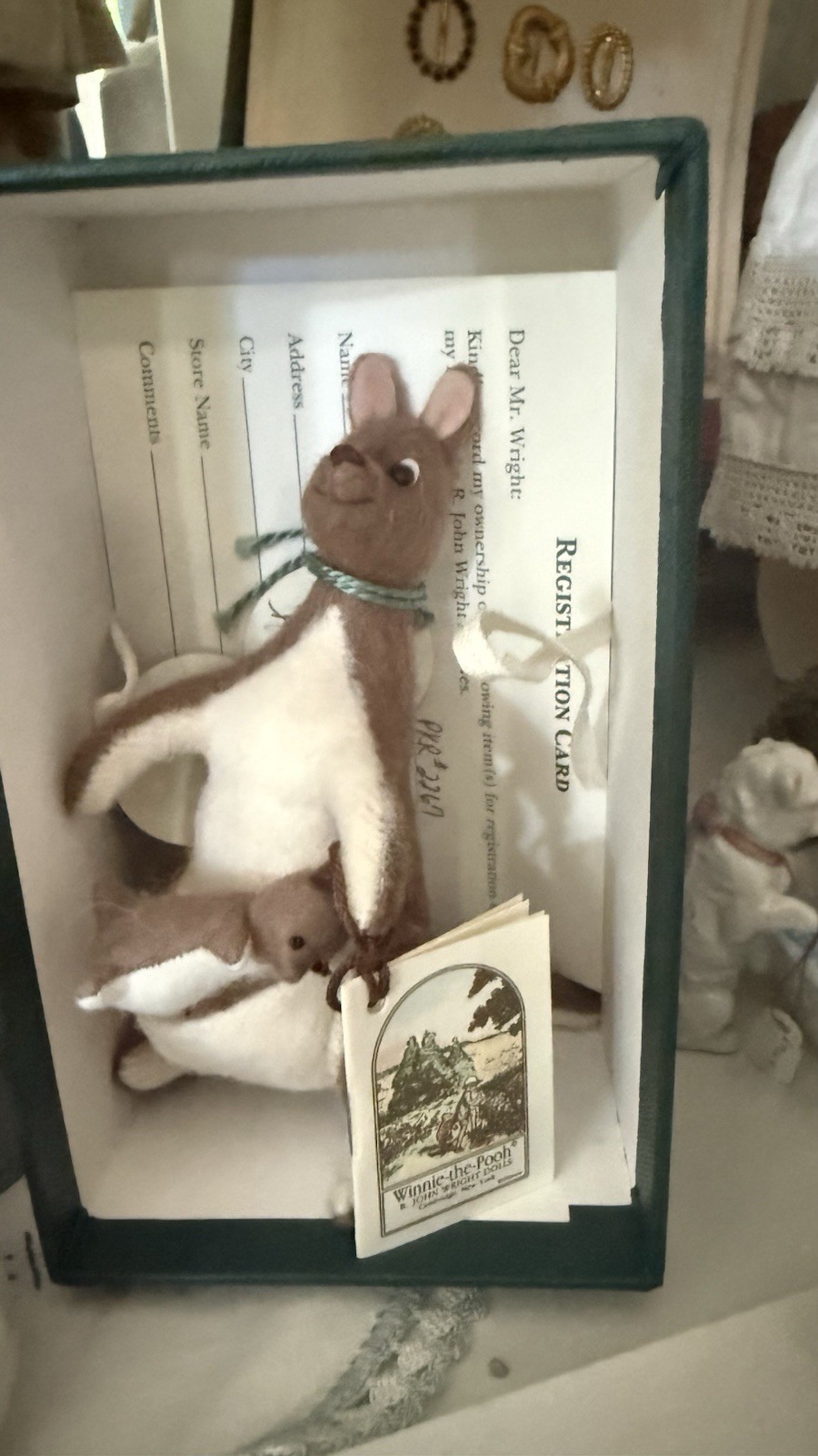 R John Wright Limited Edition 1999 Pocket Kanga and Roo #1774/3500 Mint cond.