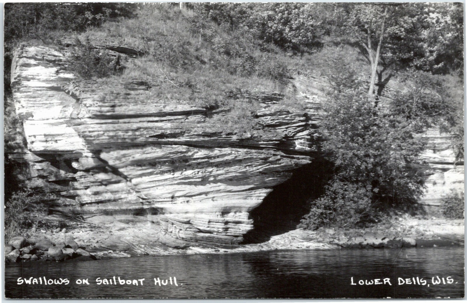 Wisconsin Dells - RPPC - Swallows on Sailboat Hull Wisconsin Dells - RPPC - Swallows on Sailboat Hull