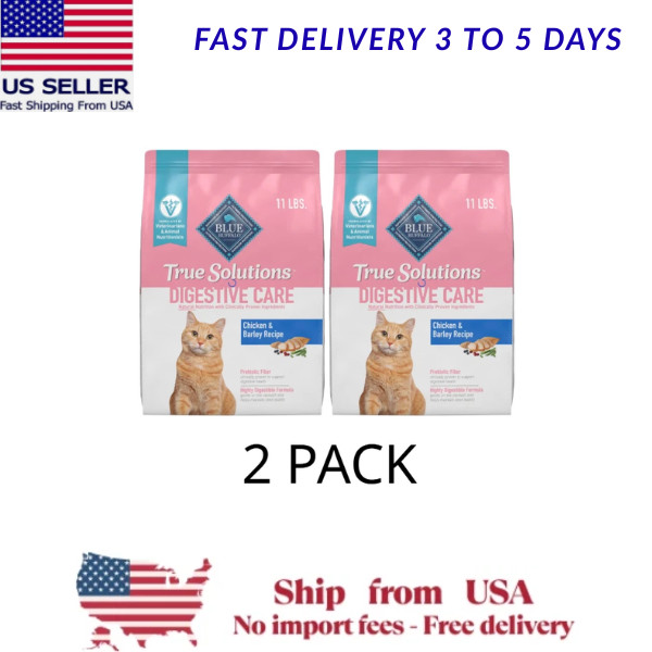 2Pk Blue Buffalo Digestive Care Cat Food Blissful Belly Chicken 11 lb