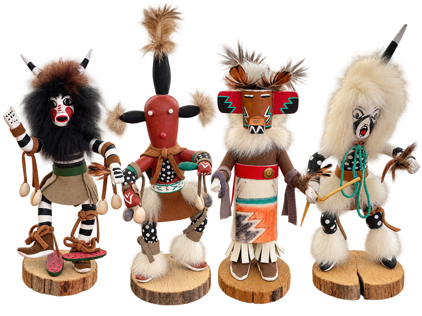 Vintage Southwestern Kachina Doll Collection – Mudhead, Watermelon Clown, etc