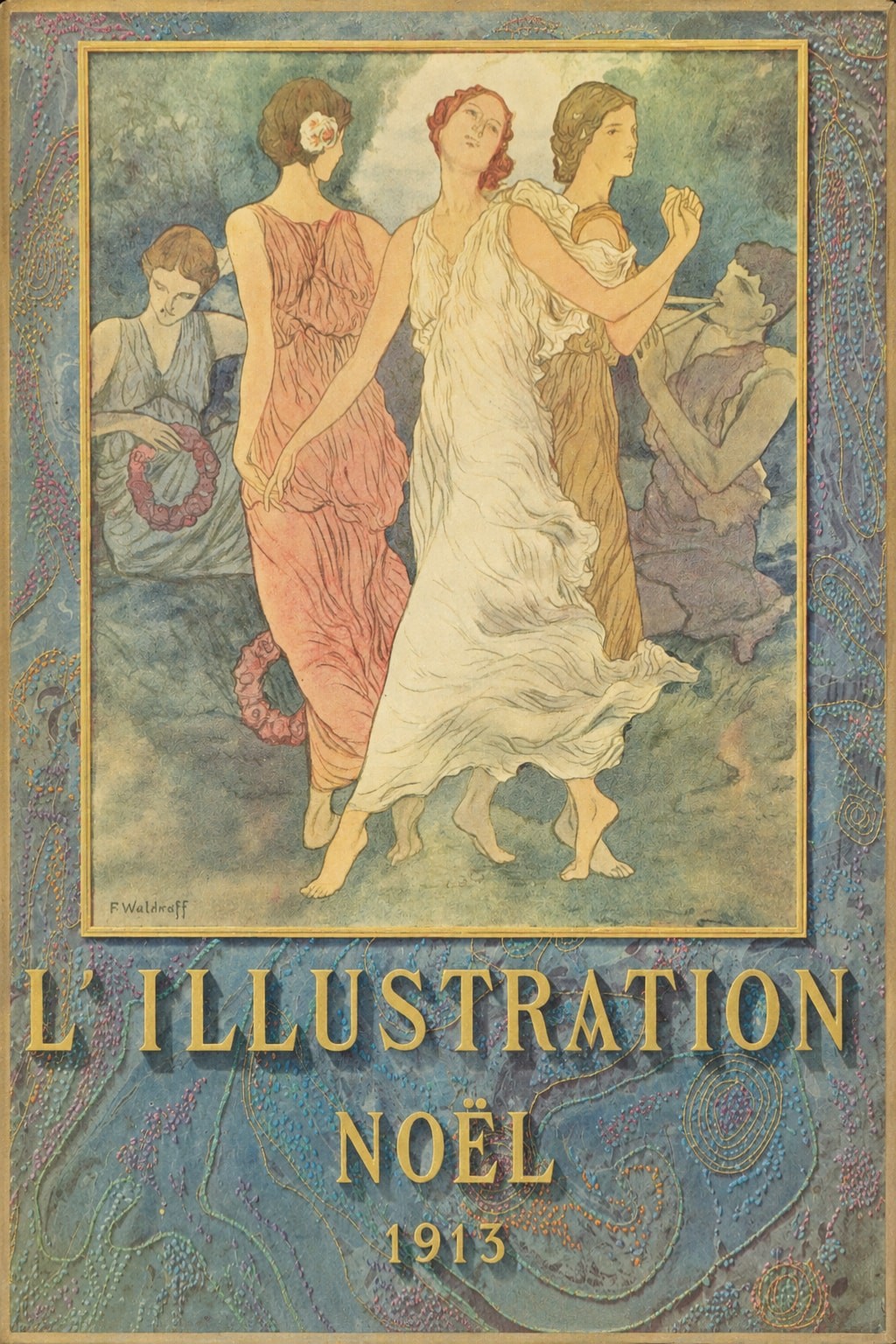 L\'Illustration Noël Poster (1913) 🌟 Vintage Art Print - 24x36” Rare Reprint