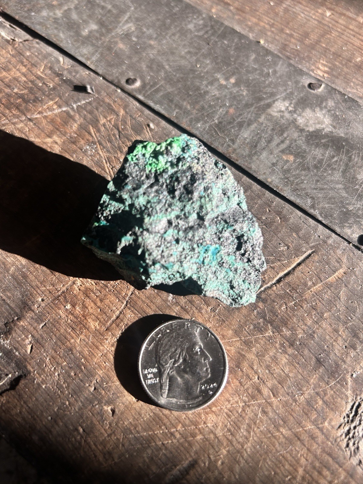 Beautiful Chrysocolla Malachite Rough 1.8 Oz