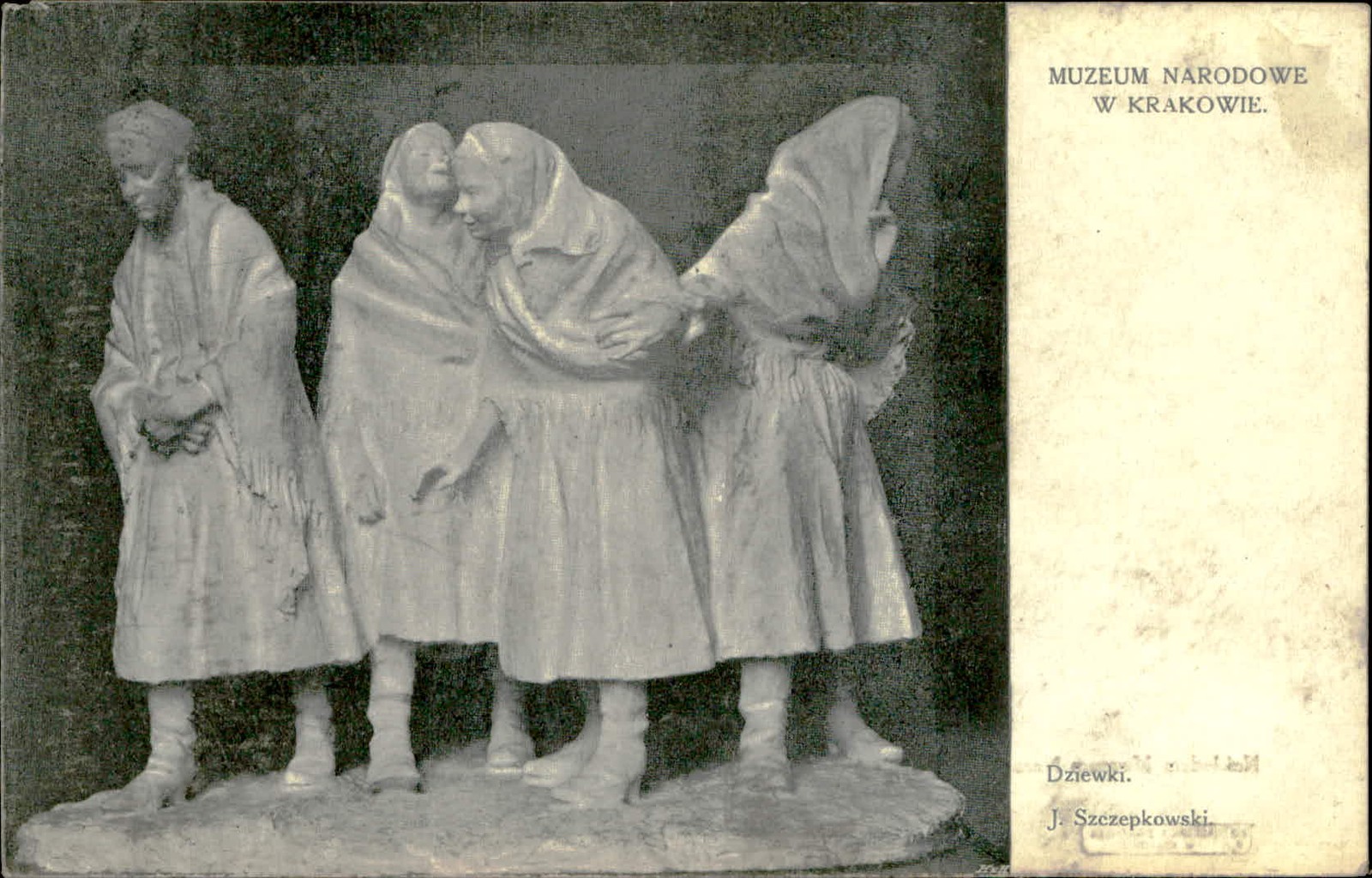 Postcard: MUZEUM NARODOWE W KRAKOWIE. Dziewki. J. Szczepkowski