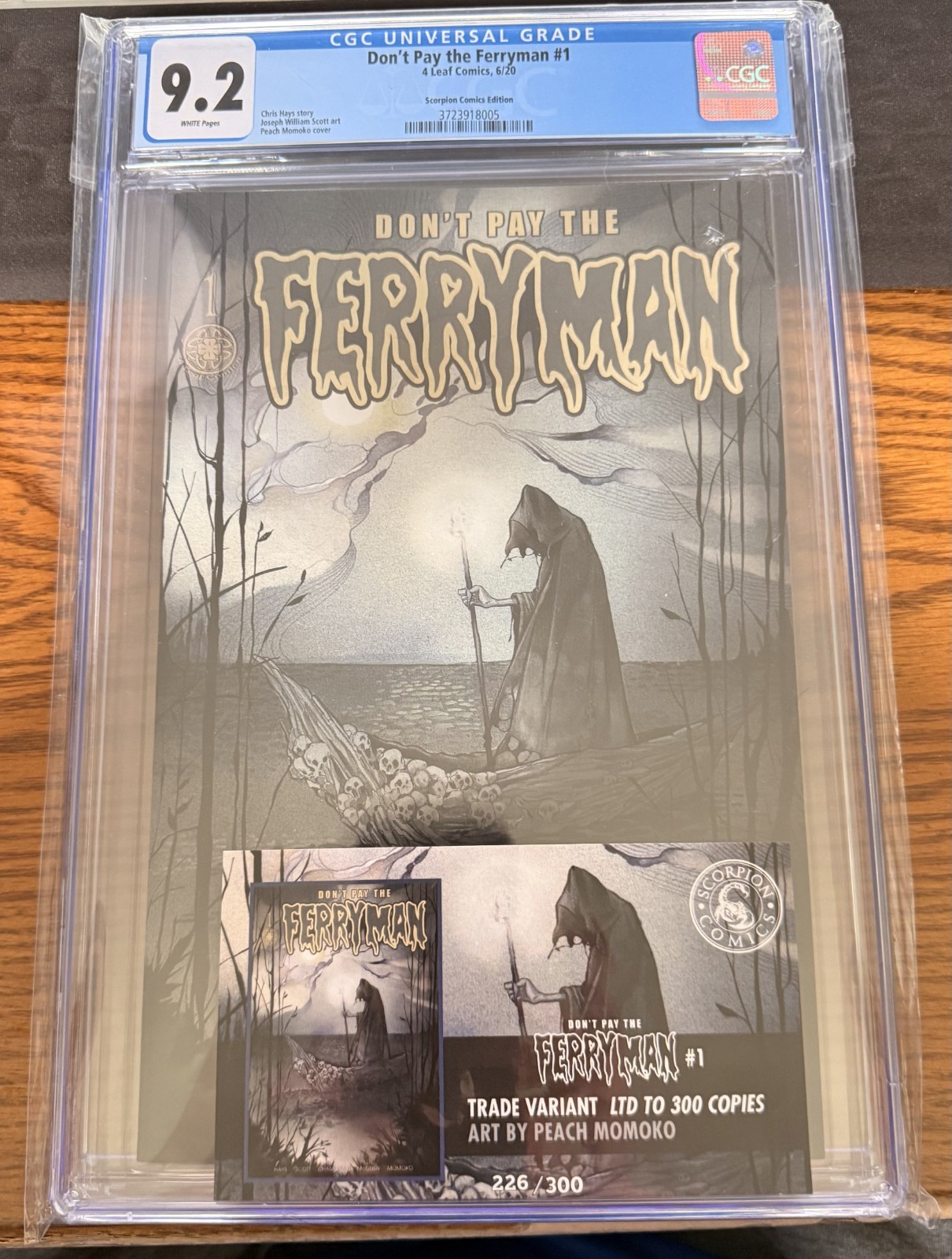 Don\'t Pay the Ferryman 1, Momoko Scorpion Trade Variant, #226 of 300, CGC 9.2