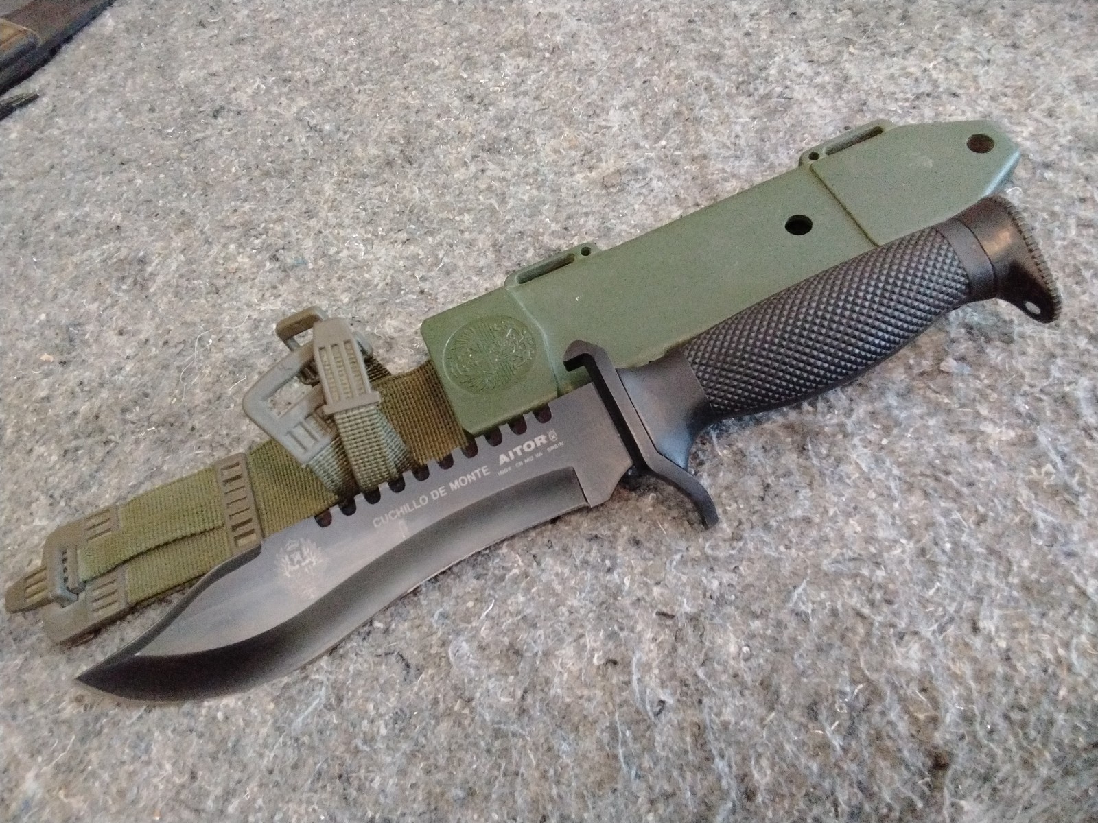 CUCHILLO DE MONTE AITOR SPAIN SPANISH MILITARY SURVIVAL / FIGHTING KNIFE H 