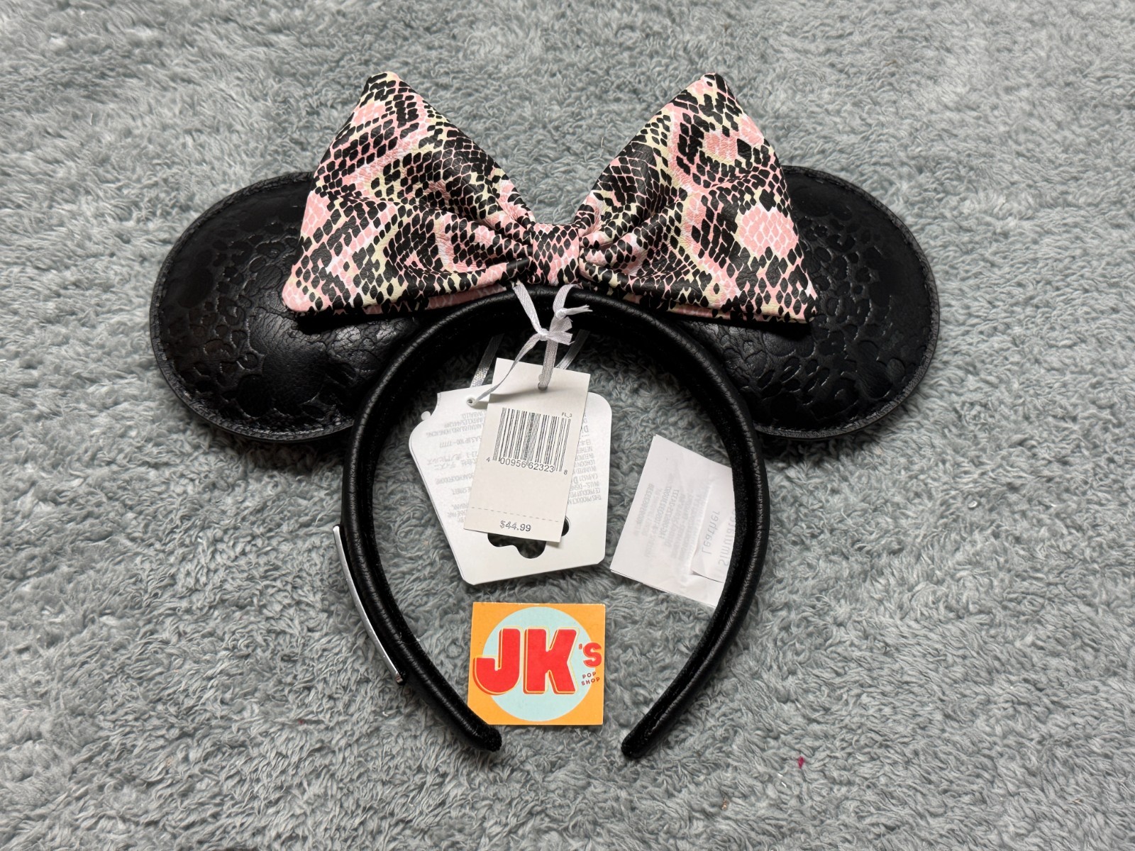 Disney Loungefly Ears Minnie Mouse Safari Animal Print Kingdom Black Headband