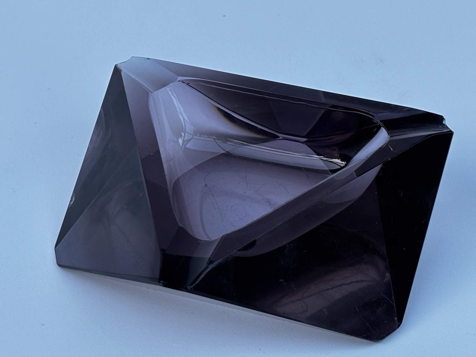 Art Deco Purple  Amethyst Glass Ash Tray Vintage Murano / Heinrich Hoffmann
