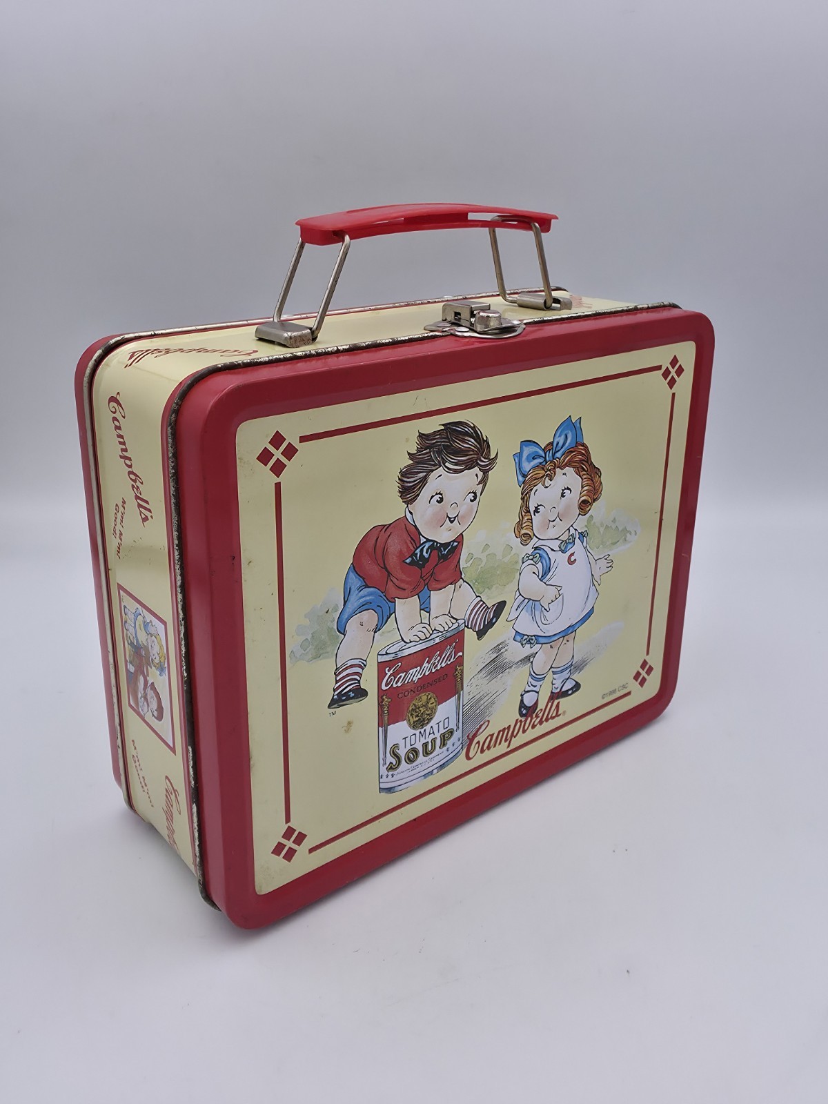 Vintage Tin Metal Lunch Box 1998 Campbell\'s Tomato Soup Kids Vintage Tin Metal Lunch Box 1998 Campbell\'s Tomato Soup Kids