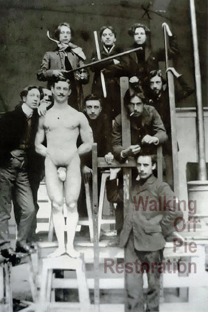 Painting class with Male model gay photo collection 4\