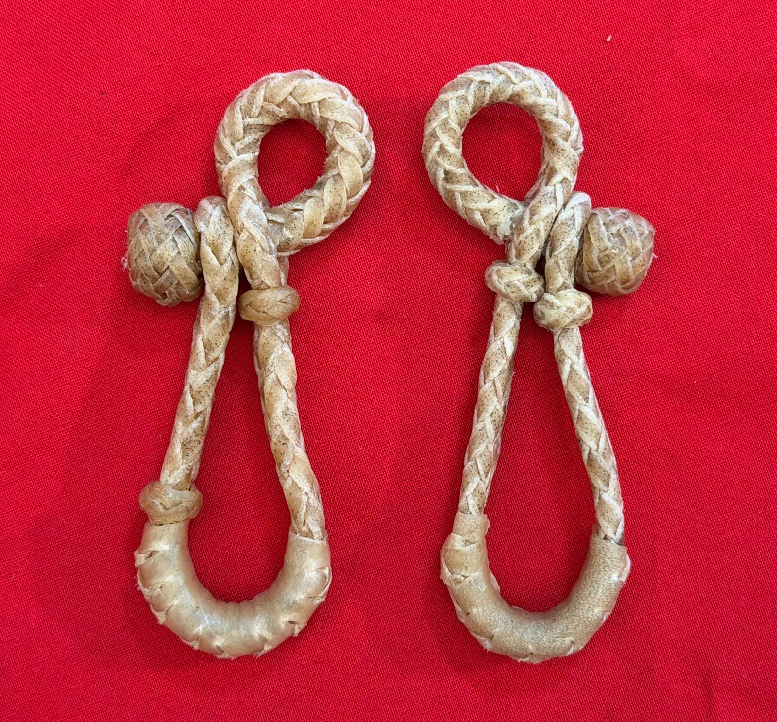 HANDMADE Rawhide BIT REIN CONNECTORS By Steve Guitron Of California