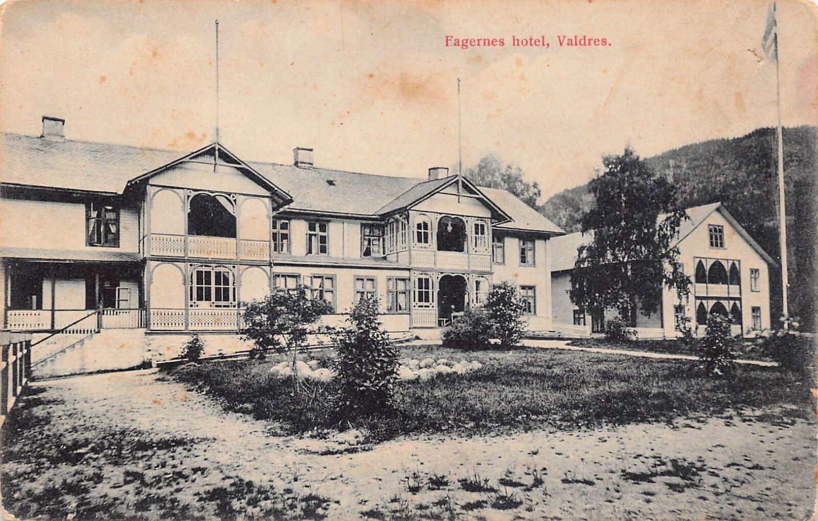 Valdres Fagernes Hotel Norway Scandinavian Early 1900s Vtg Postcard C25