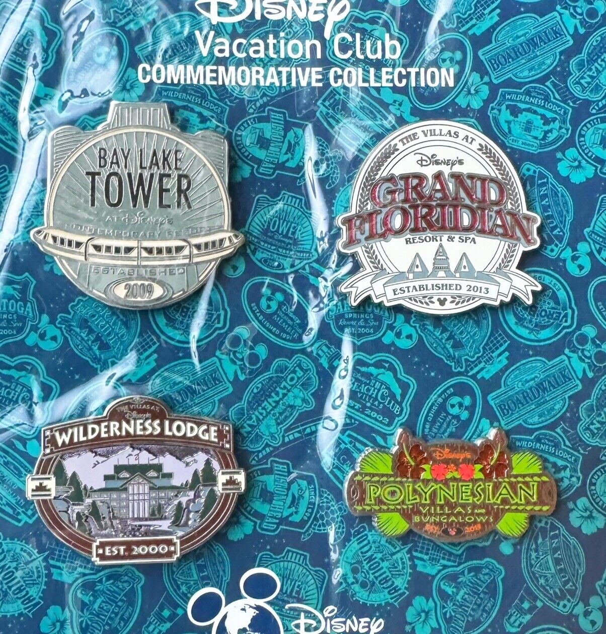 2015 Disney Vacation Club DVC Commemorative Pin Set