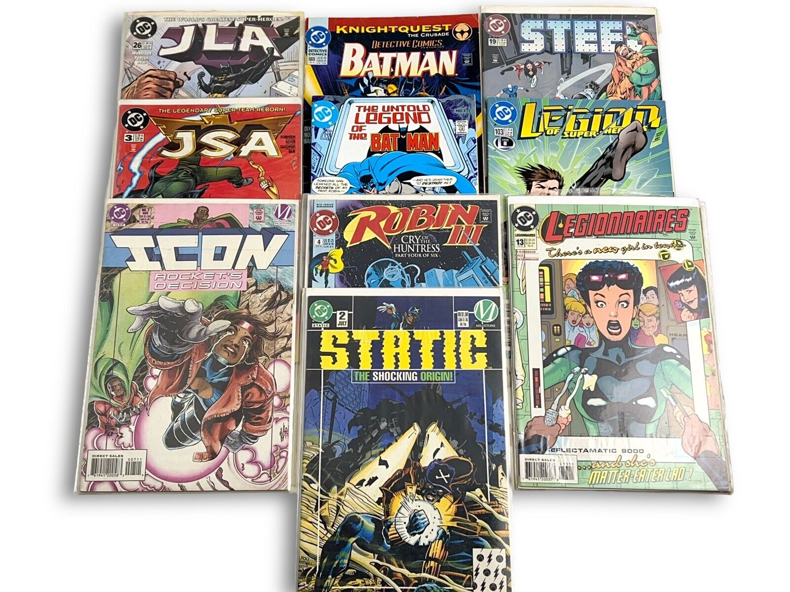 LOT 11 DC Comic Books Static Guardians JLA Batman Icon JSA steel Legionnaires