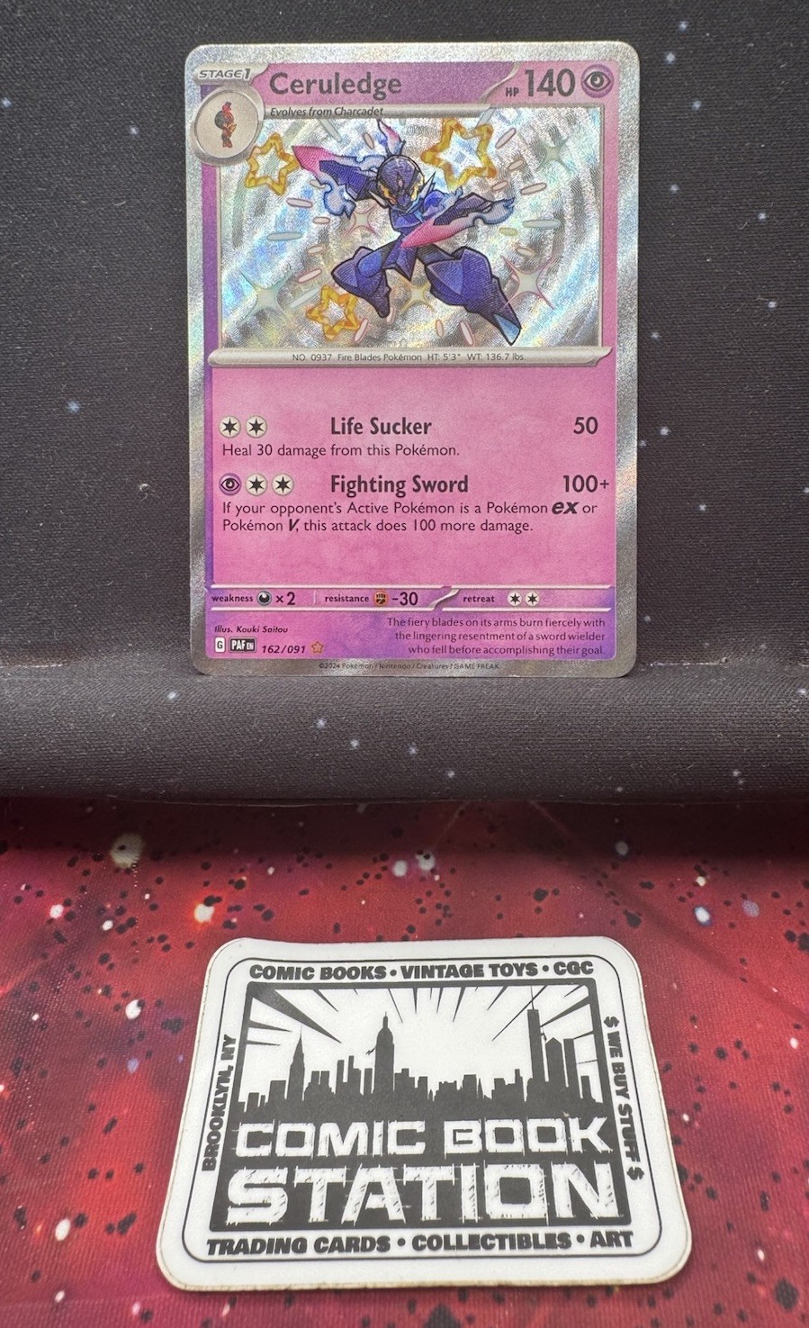 Ceruledge 162/091 (2024) Pokémon Holo Shiny Rare Paldean Fates KD