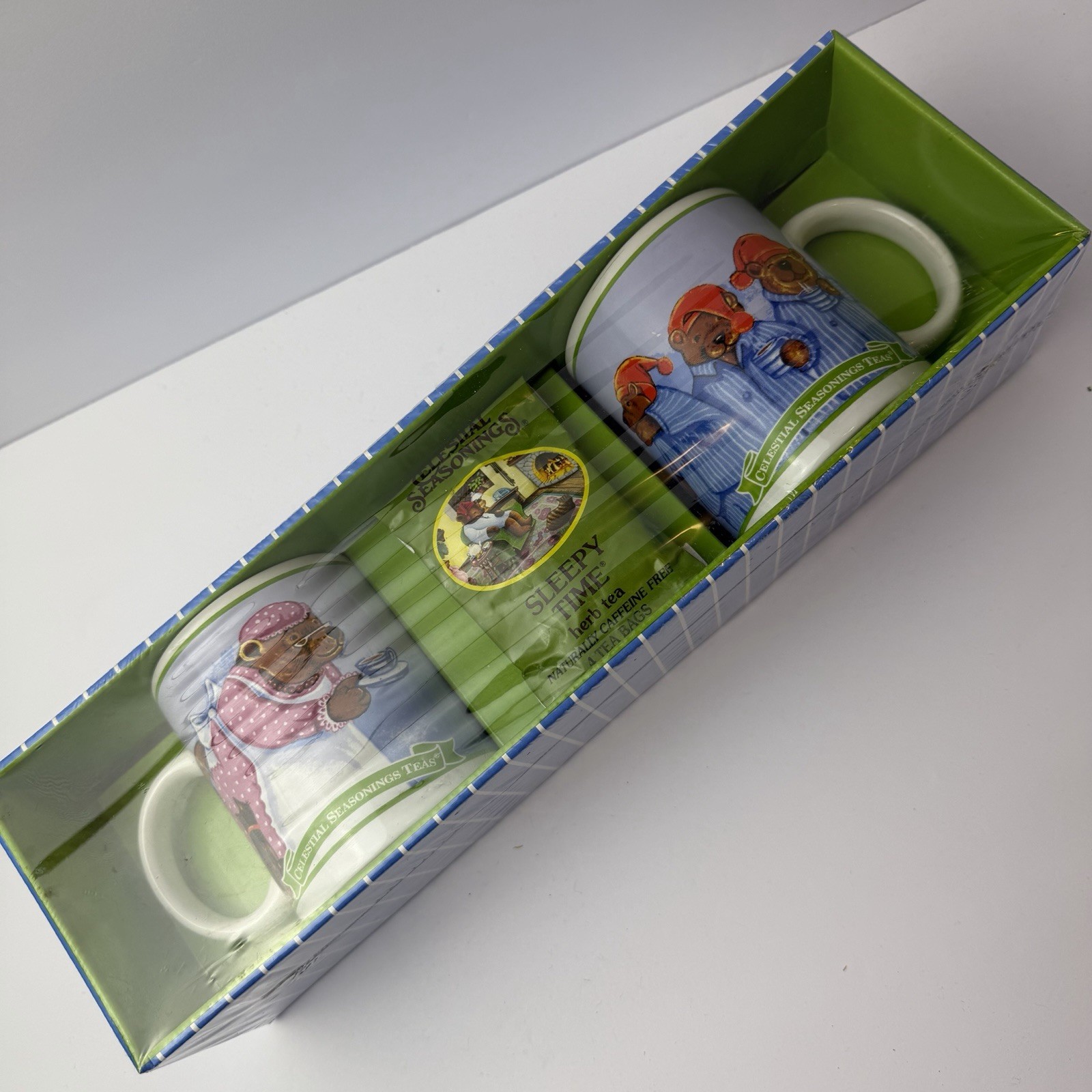 Celestial Seasonings Tea Gift Set Sleepytime 2 Mug Vintage Bears