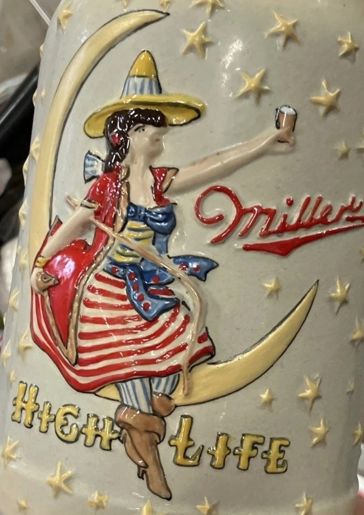 Rare Vintage Miller High Life Beer Girl On Moon Collector\'s by CUI Limited Ed