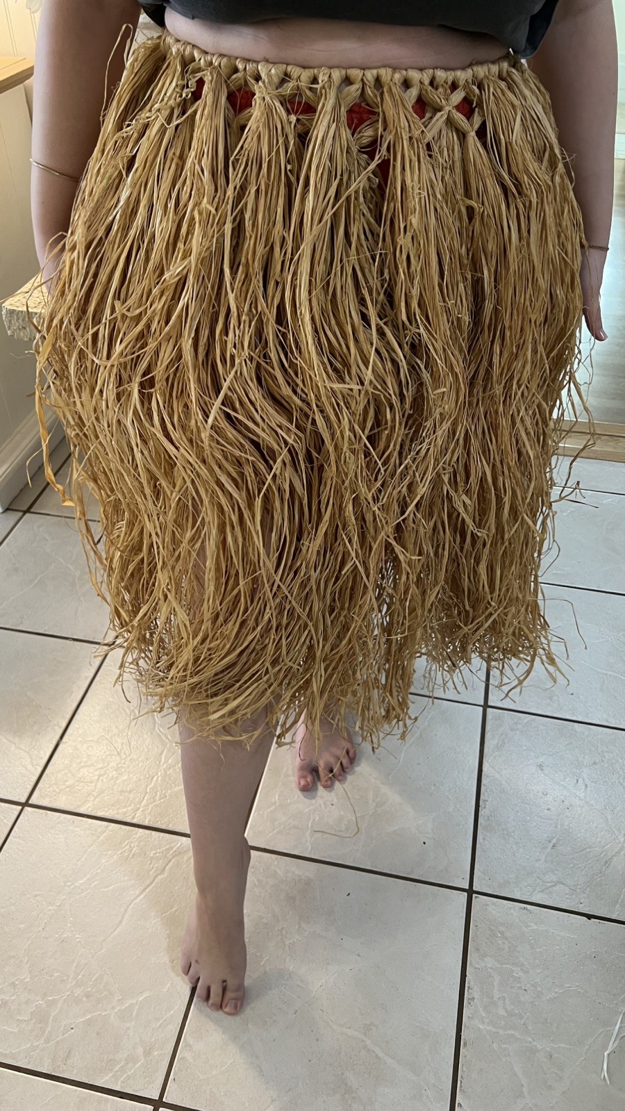 1950s Hawaiian Grass Hula Skirt Handmade