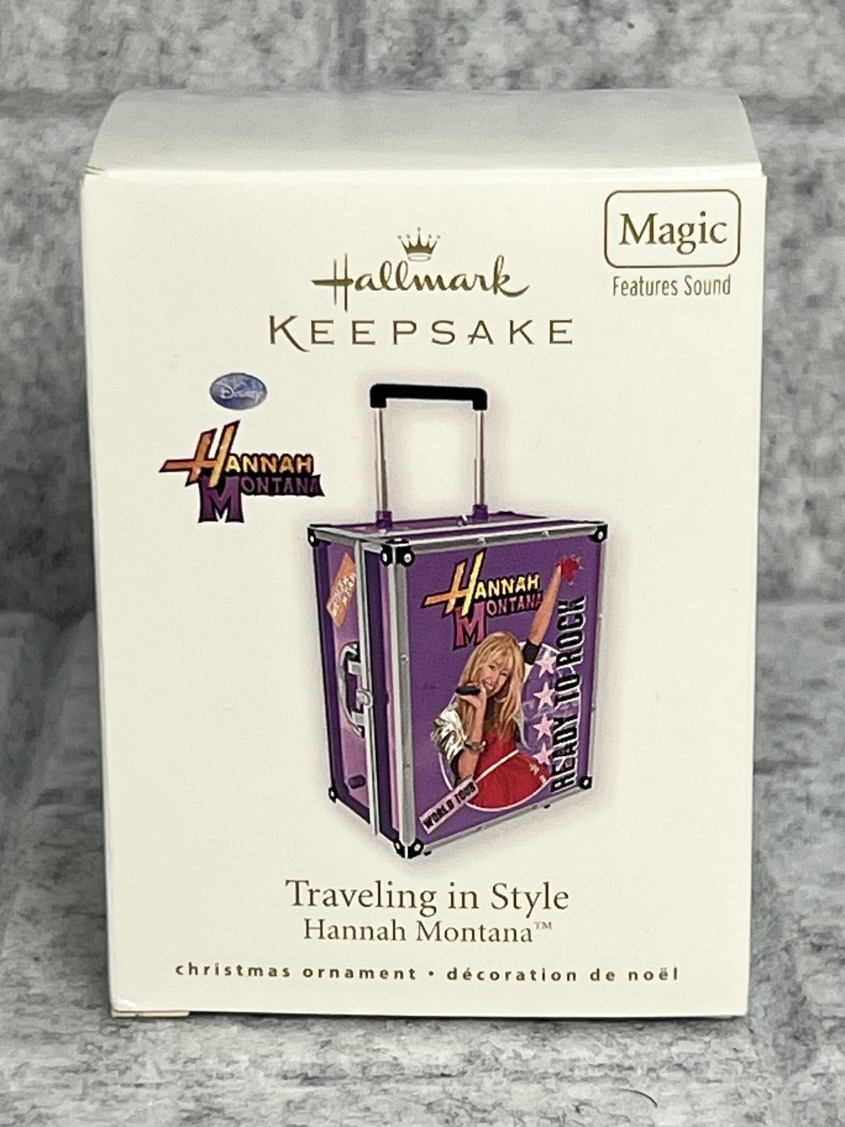 2010 Hallmark Keepsake Ornament Hannah Montana \'Traveling In Style\' Sound - NEW