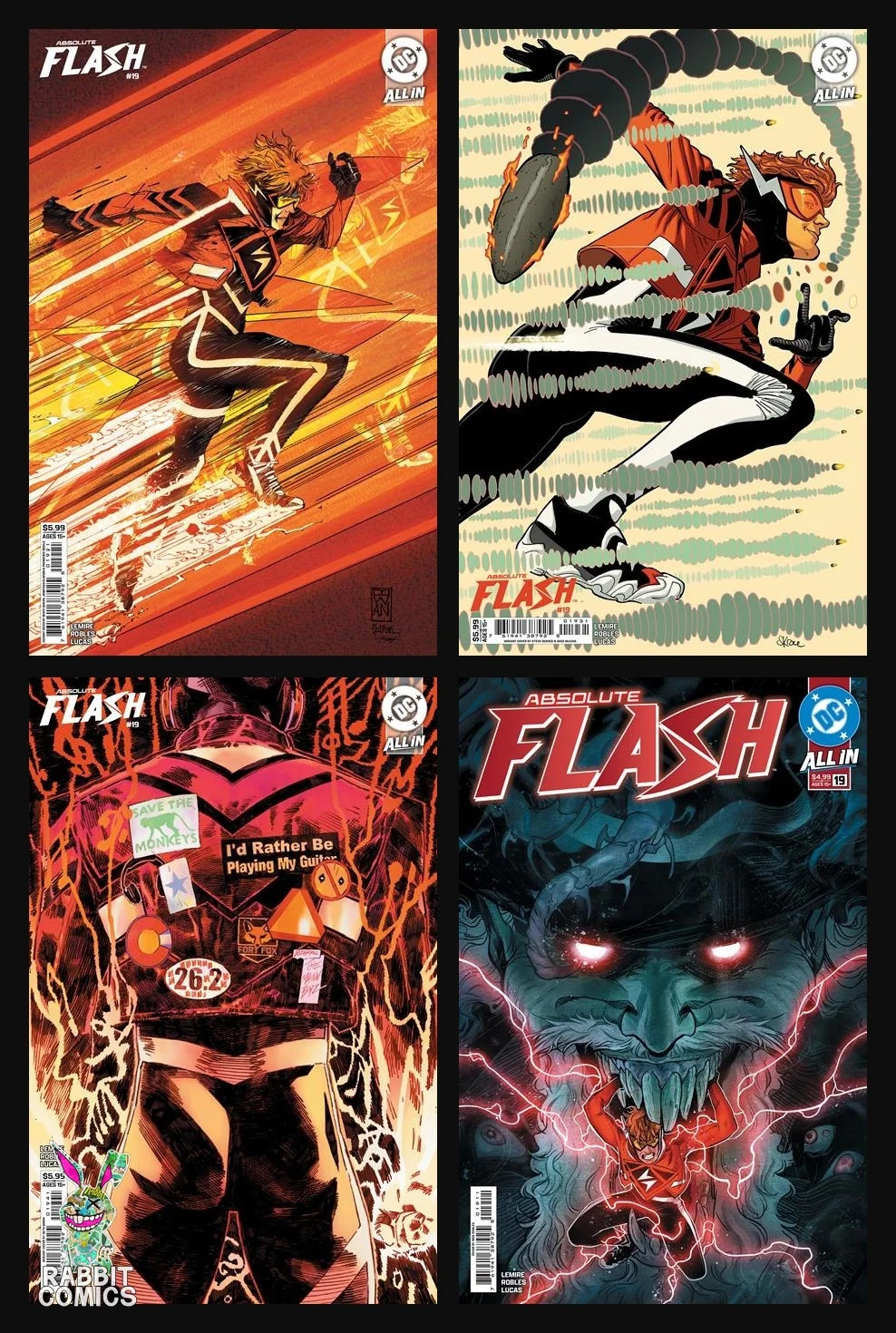 ABSOLUTE FLASH #19 CVR A, B, C, D | 4 Book Bundle