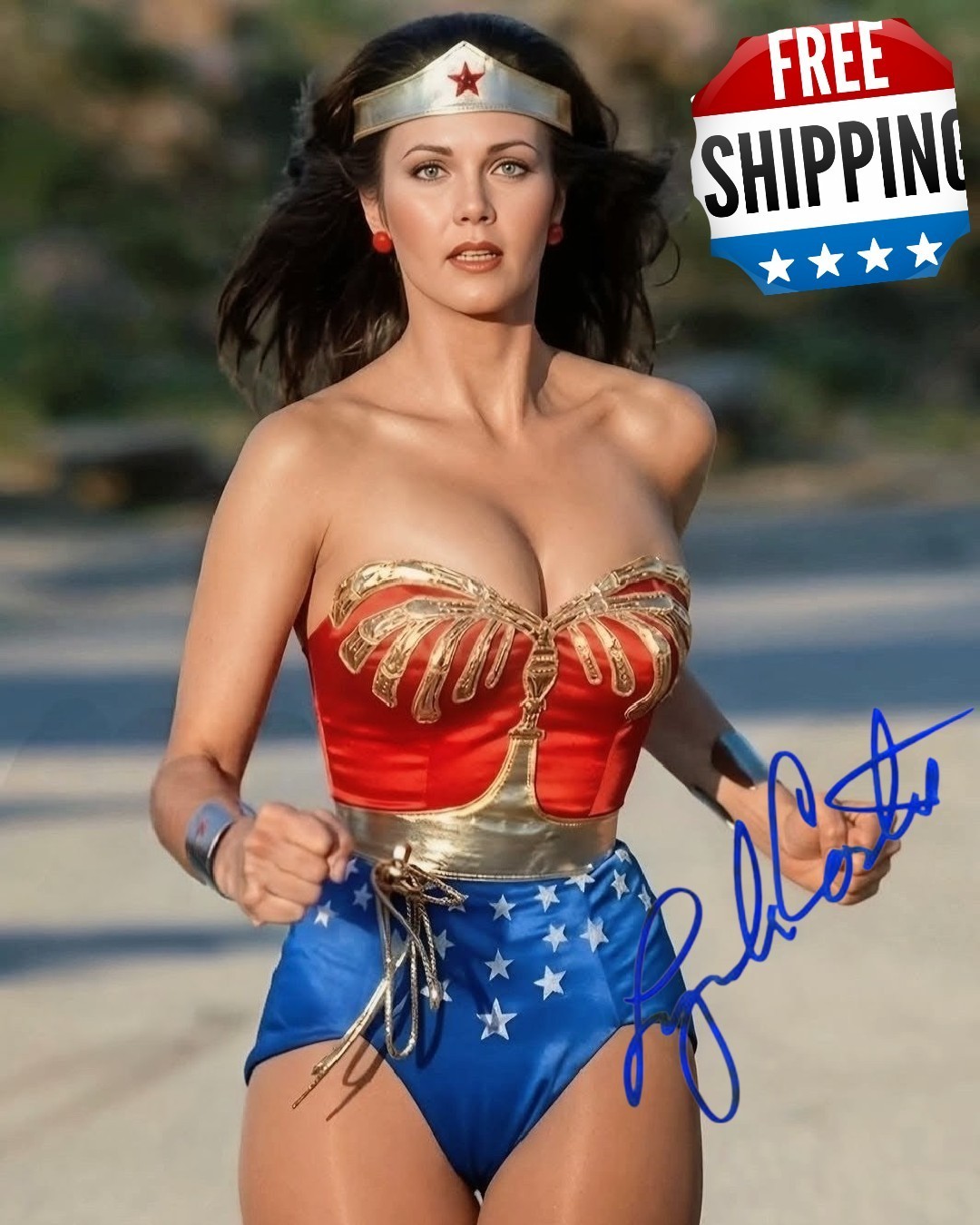 Lynda Carter Wonder Woman Photo 8x10 PRINTED SIGNATURE / AUTOGRAPH REPRINT