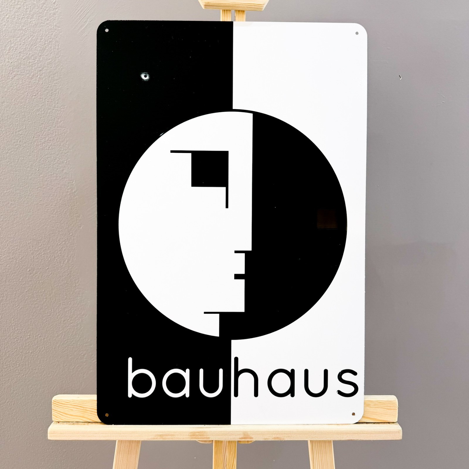 Bauhaus – Minimalist Modern Art Metal Sign – 60 × 40 cm (23.6” × 15.7”)