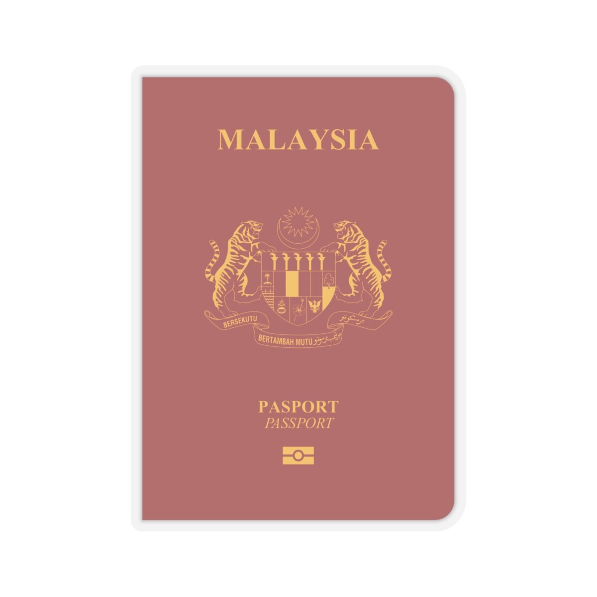 Malaysia Passport - STICKER Vinyl Kiss-Cut Decal