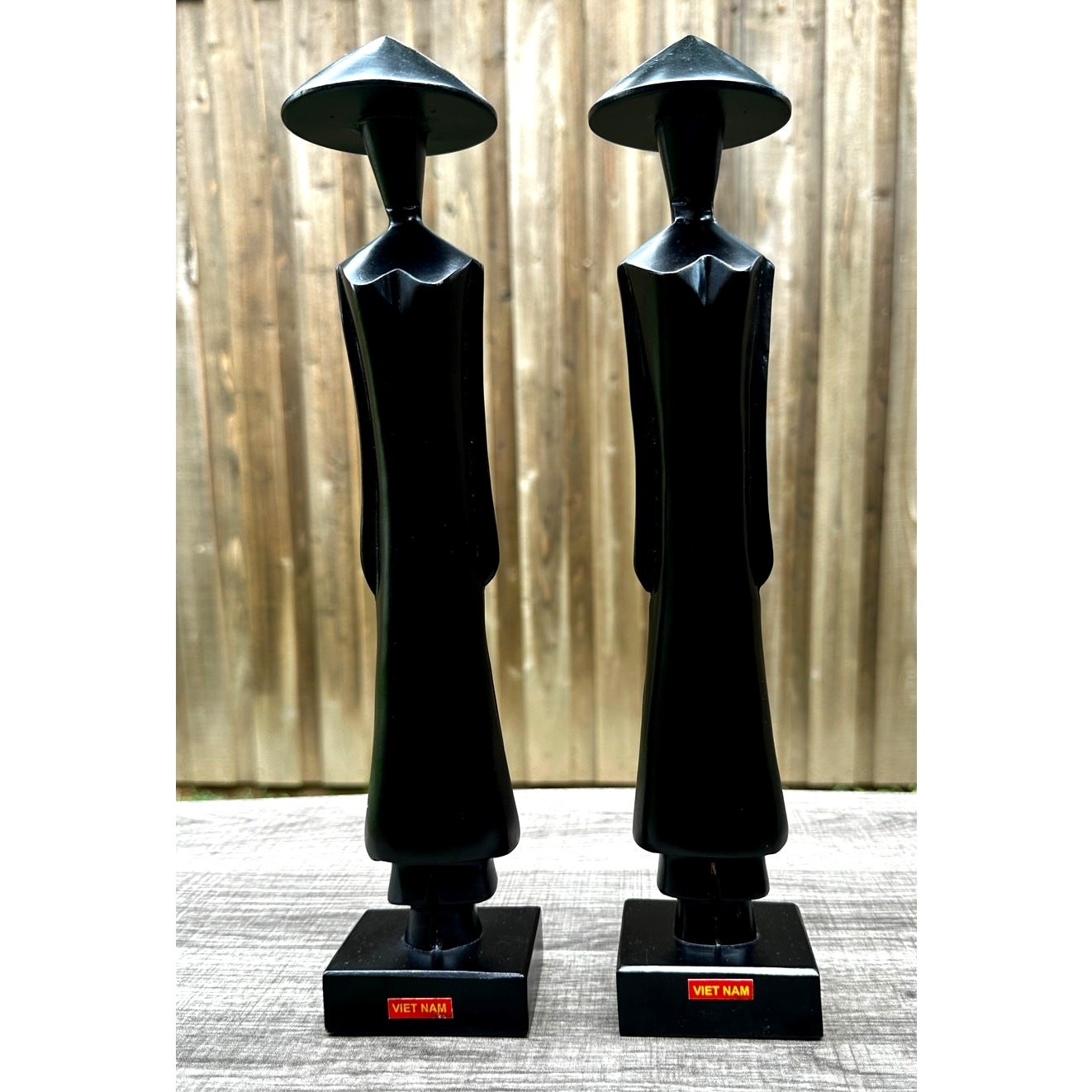 Pair of Vietnamese Wooden 13.5\