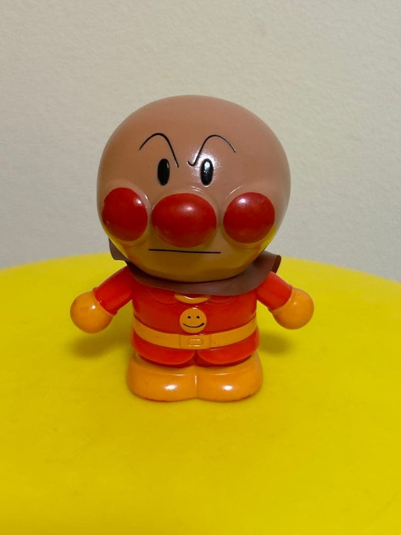 Retro Anpanman Soft Vinyl Figure Anpanchi Version Angry Face