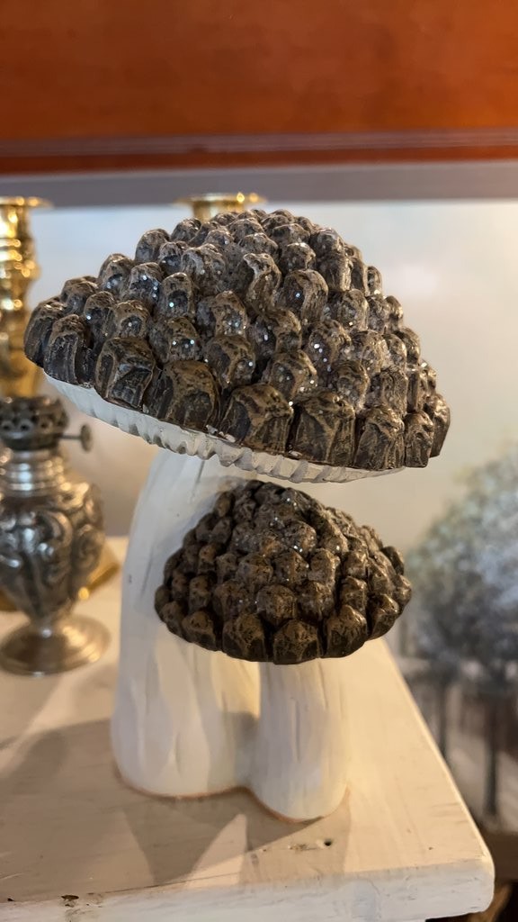Vintage Ceramic Mushroom Figurine