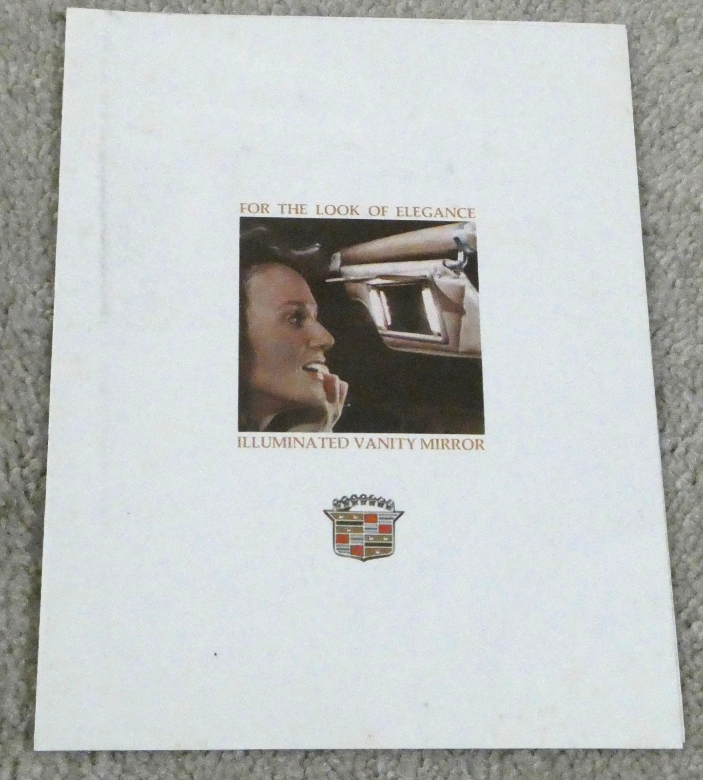 1970s Cadillac Brochure Look of Elegance Illuminated Vanity Mirror Special World