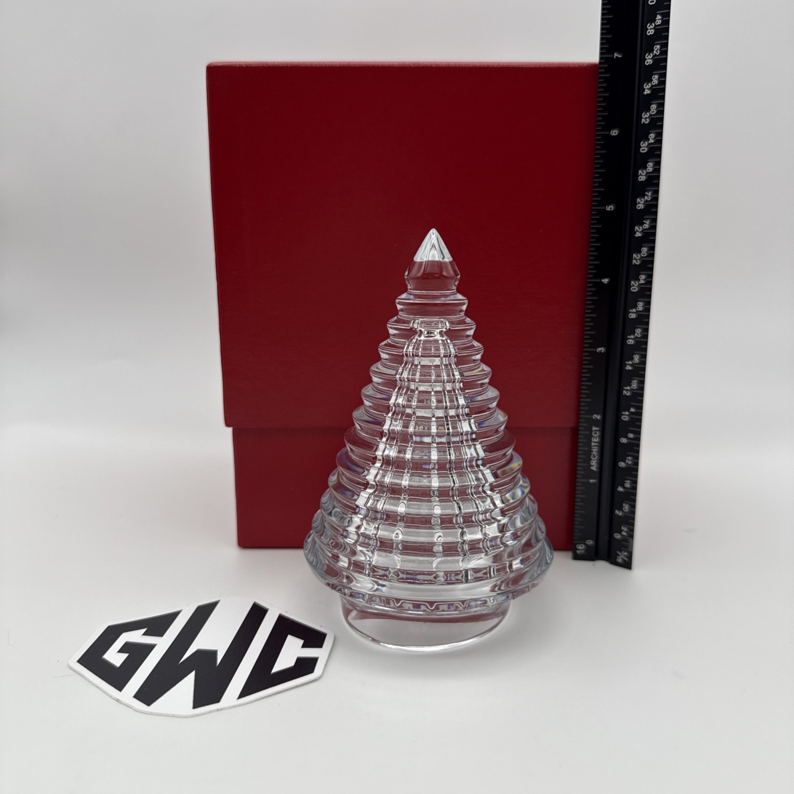 Baccarat Eye Fir Christmas Tree Figurine Clear Crystal 2814965 New In Box Sealed Baccarat Eye Fir Christmas Tree Figurine Clear Crystal 2814965 New In Box Sealed