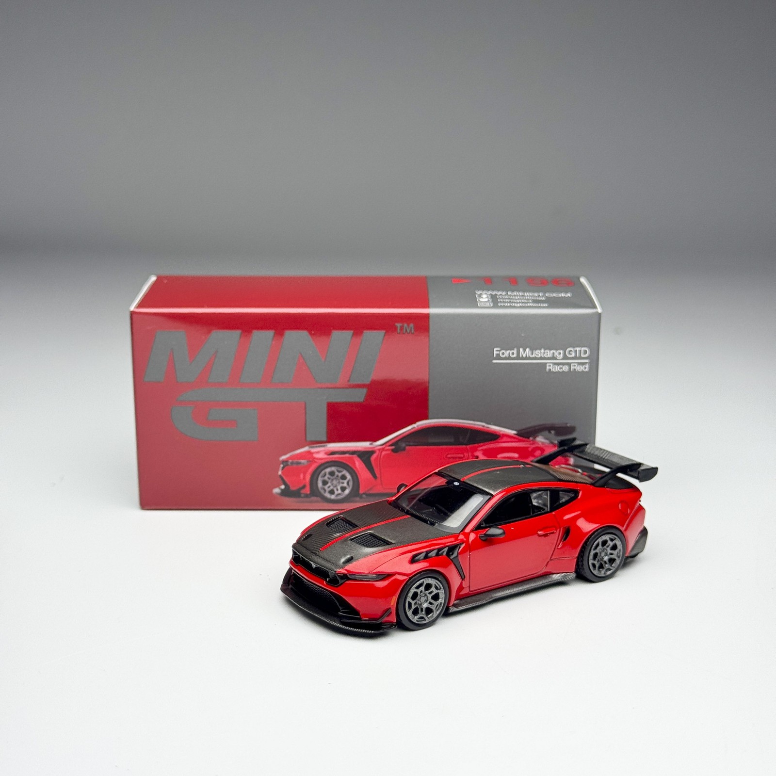 1:64 MINI GT Mustang GTD Red Diecast Alloy Model Car Collectible