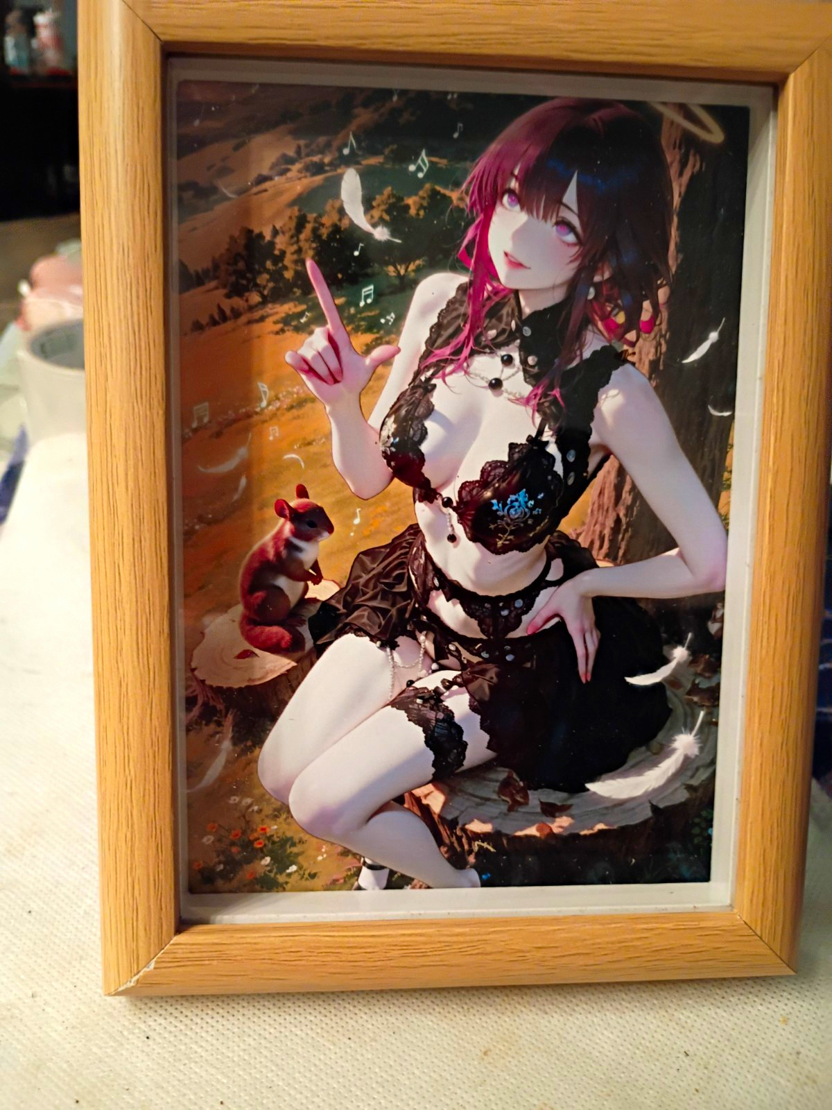 goddess story peach 2 framed photo