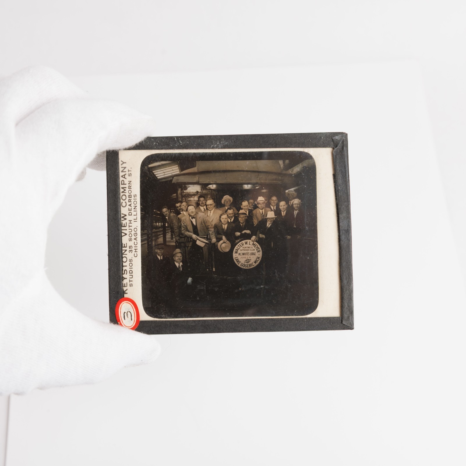 Lake Gogebic MI Glass Slides 1936 M.E. White Lodge Walter Meyer Hunting Club