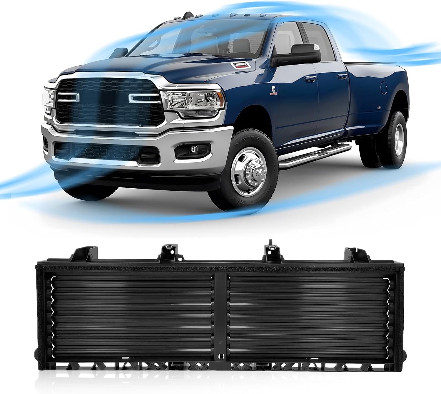 Front Active Grille Shutter W/Motor Compatible with 2019-2024 Dodge Ram 2500 350 Front Active Grille Shutter W/Motor Compatible with 2019-2024 Dodge Ram 2500 350