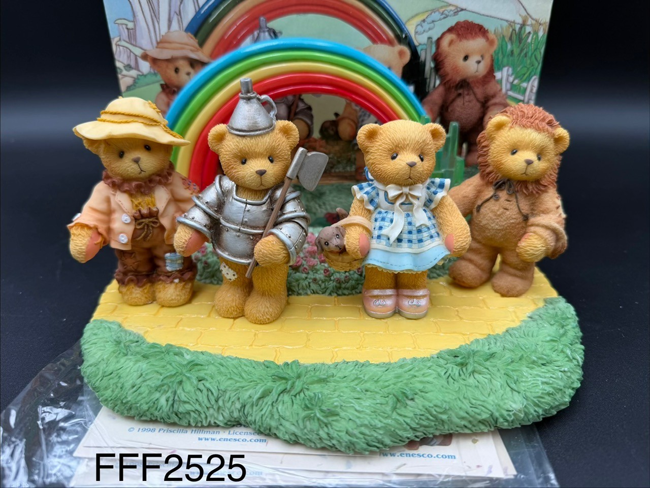1998 Enesco Cherished Teddies Follow The Yellow Brick Road Collector's Set 