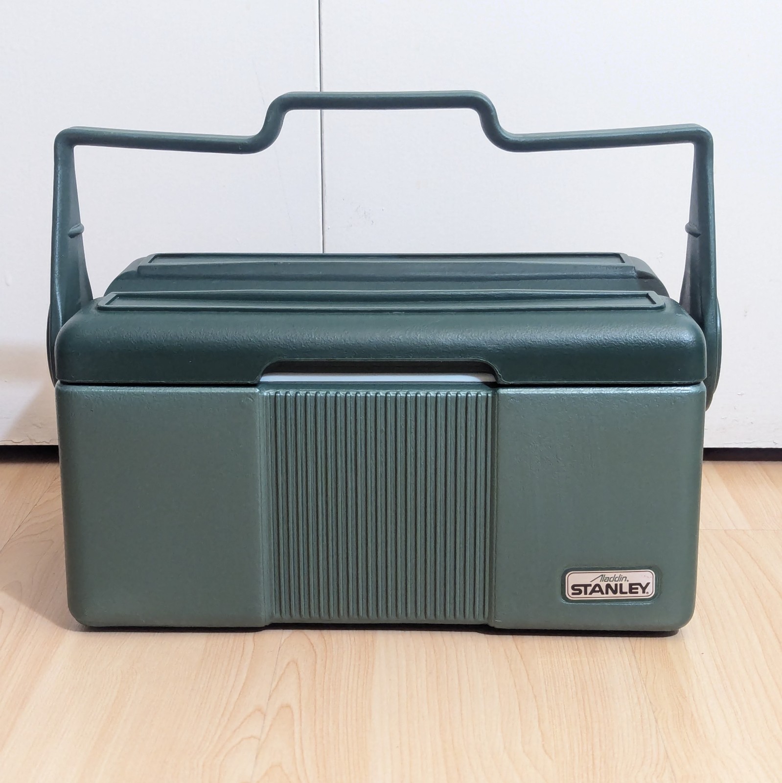 Vintage Stanley Aladdin Green Insulated Divided Lunch Box Cooler