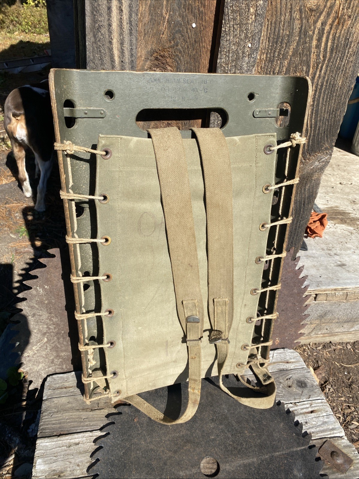 Vintage US Army Pack Board Military Radio WW2 Era 1943 American Seating