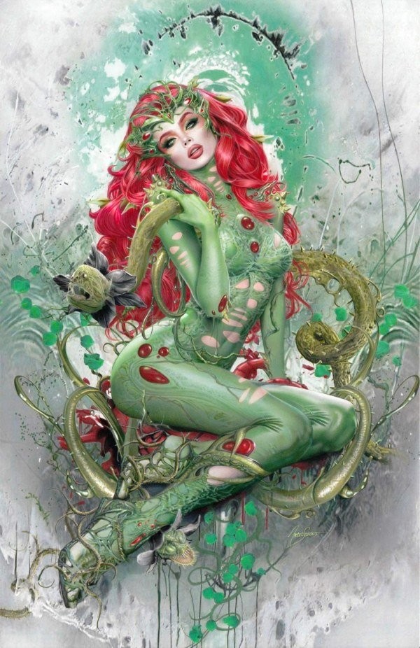 POISON IVY #21 (2024)- NATALIE SANDERS EXCLUSIVE FOIL FULL ART VARIANT- DC