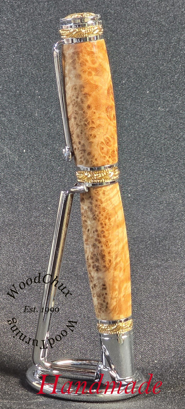 Handmade Exotic Extremely Rare Black Ash Burl Wood Rollerball Fountain Pen 1614