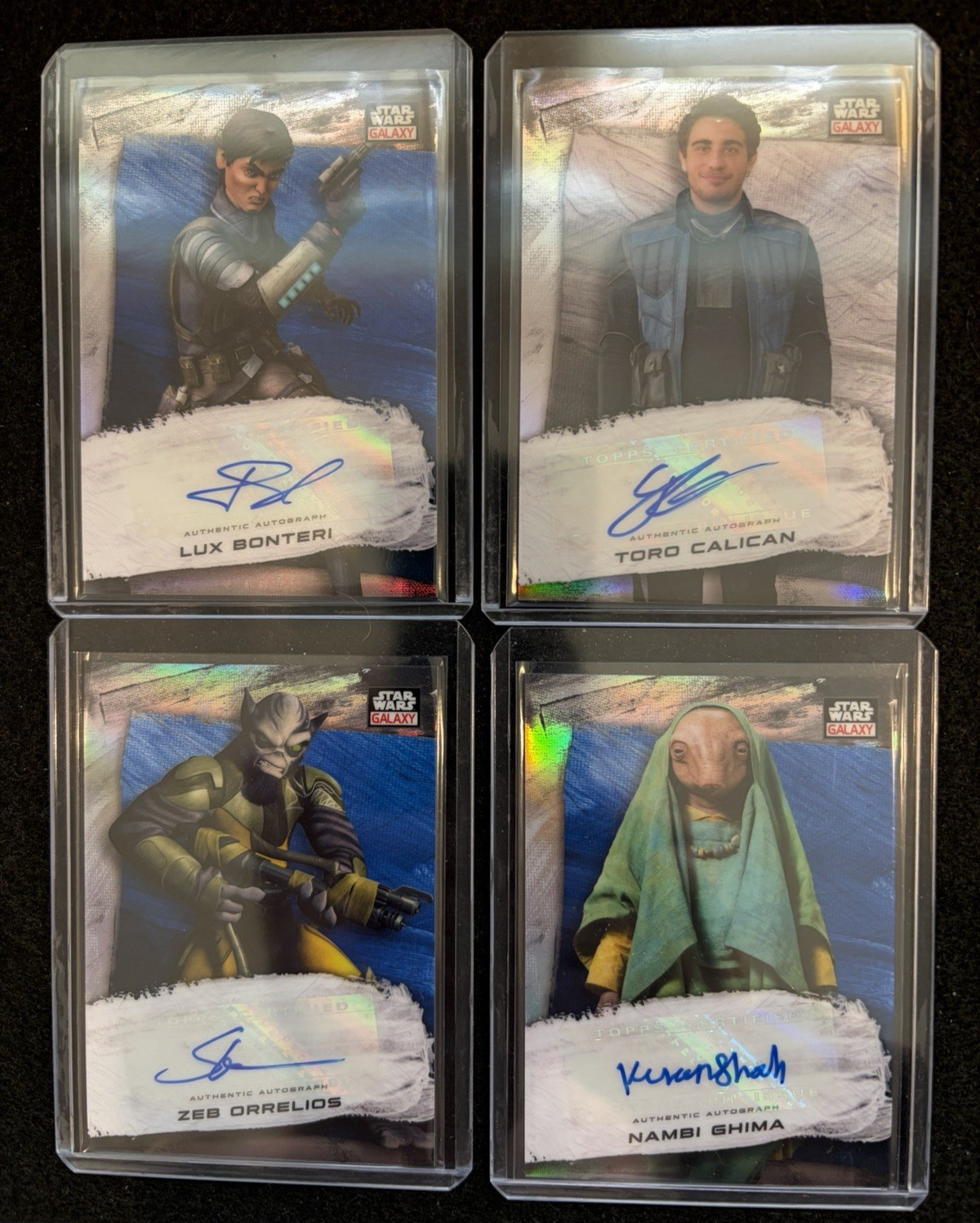 2022 Topps Star Wars Galaxy 4 Card Chrome Auto Lot /150 Zeb Orrelios 2022 Topps Star Wars Galaxy 4 Card Chrome Auto Lot /150 Zeb Orrelios