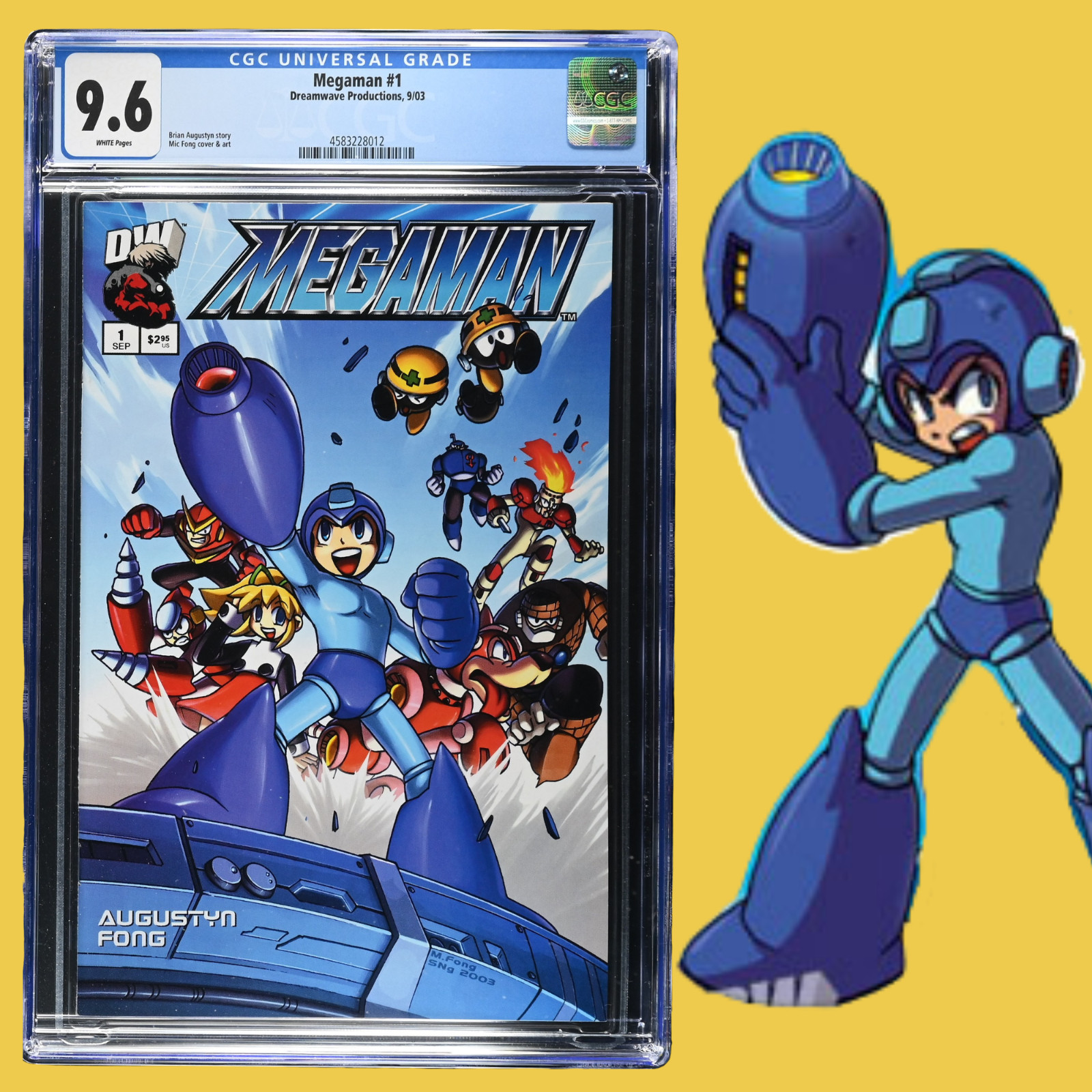 MEGAMAN #1 (Dreamwave, 2003) CGC 9.6 NM+ (WP) Augustyn & Mic Fong - 1st Megaman