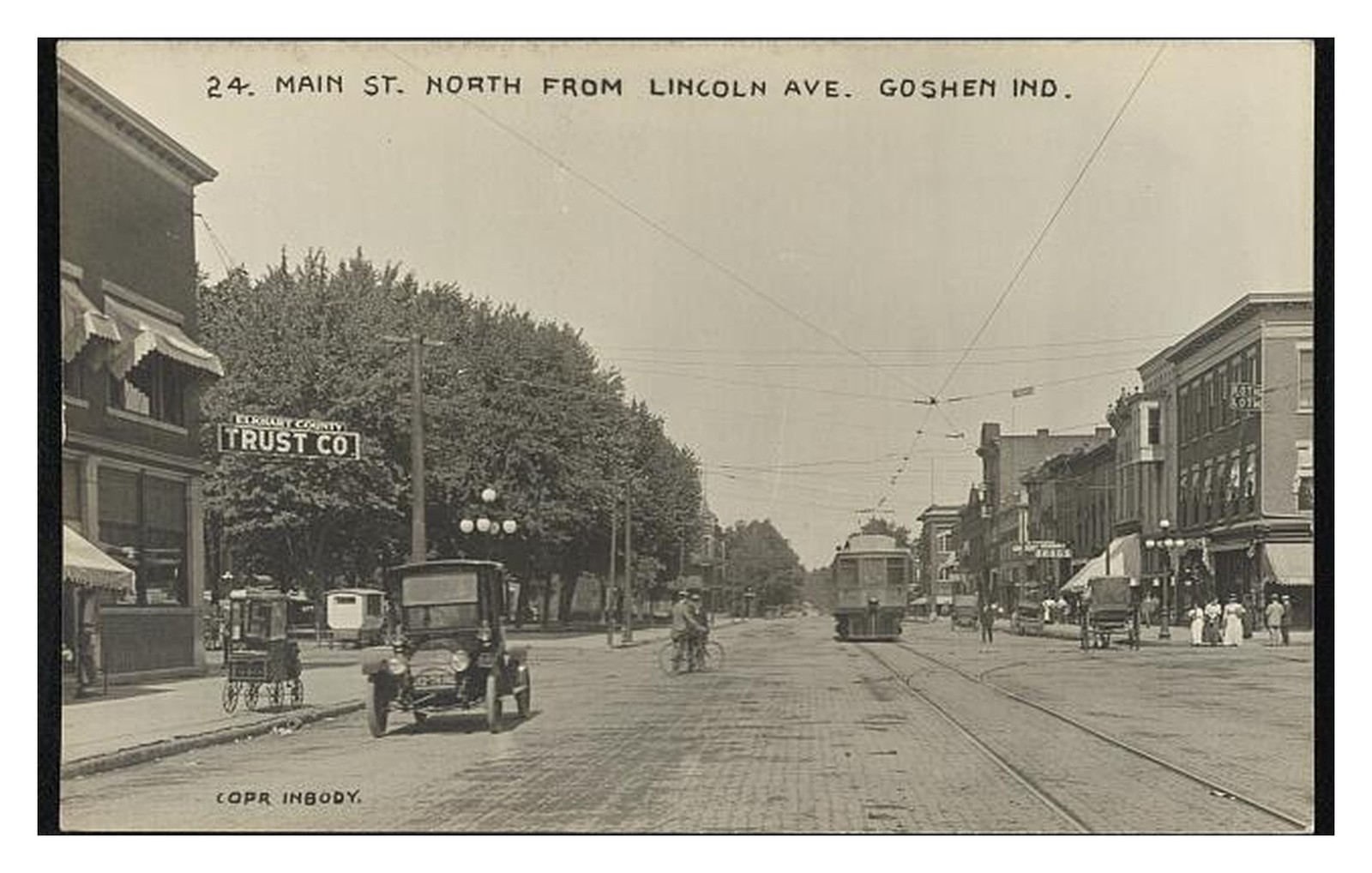 Goshen Indiana Main Street Standard Postcard