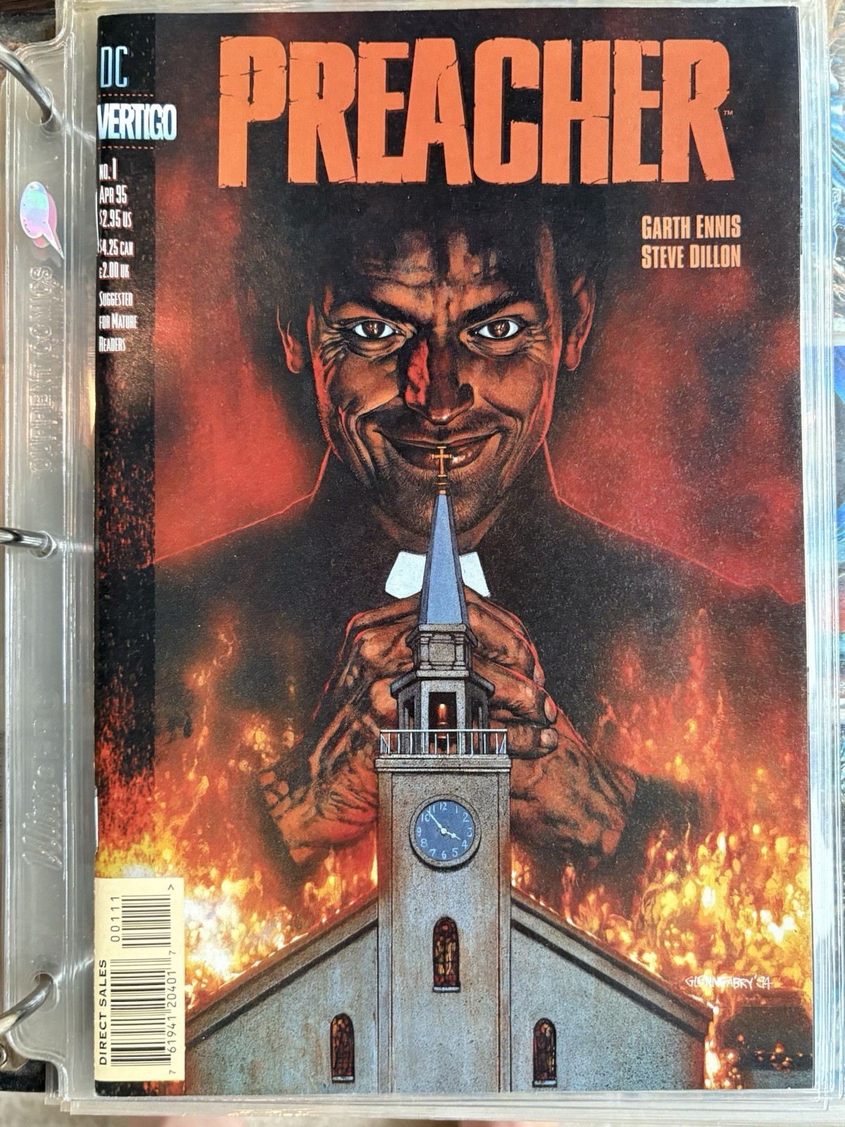 Preacher #1, Vertigo, 1995, 1st, Jesse Custer, near mint comic