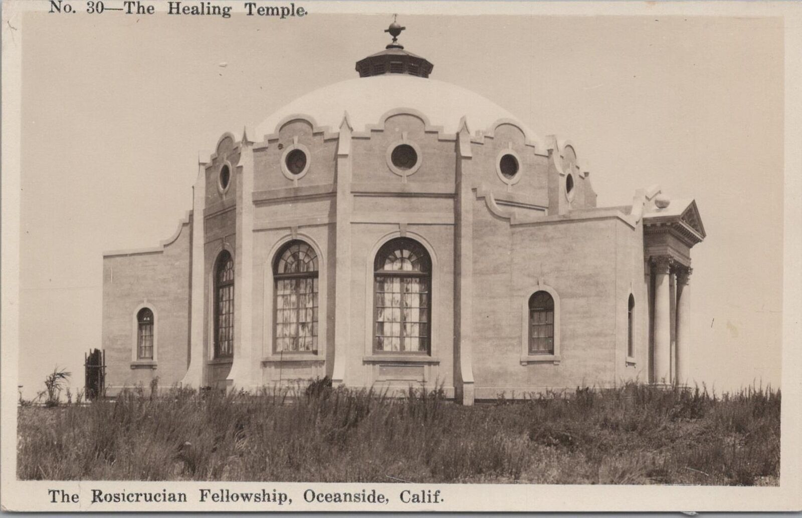 RPPC Postcard Rosicrucian Fellowship Oceanside CA Healing Temple RPPC Postcard Rosicrucian Fellowship Oceanside CA Healing Temple