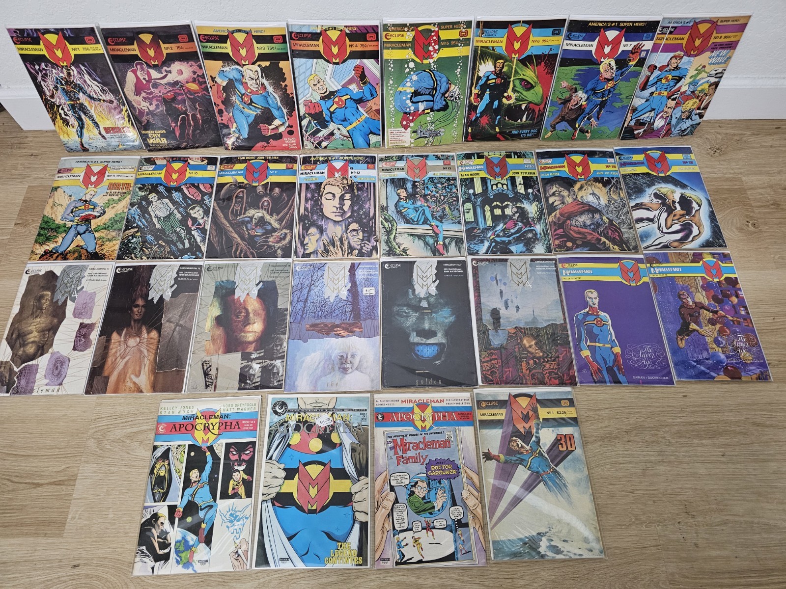 Miracleman #1-24 Eclipse + Apocryphs #1-3 + 3D Issue Alan Moore Gaiman Miracleman #1-24 Eclipse + Apocryphs #1-3 + 3D Issue Alan Moore Gaiman