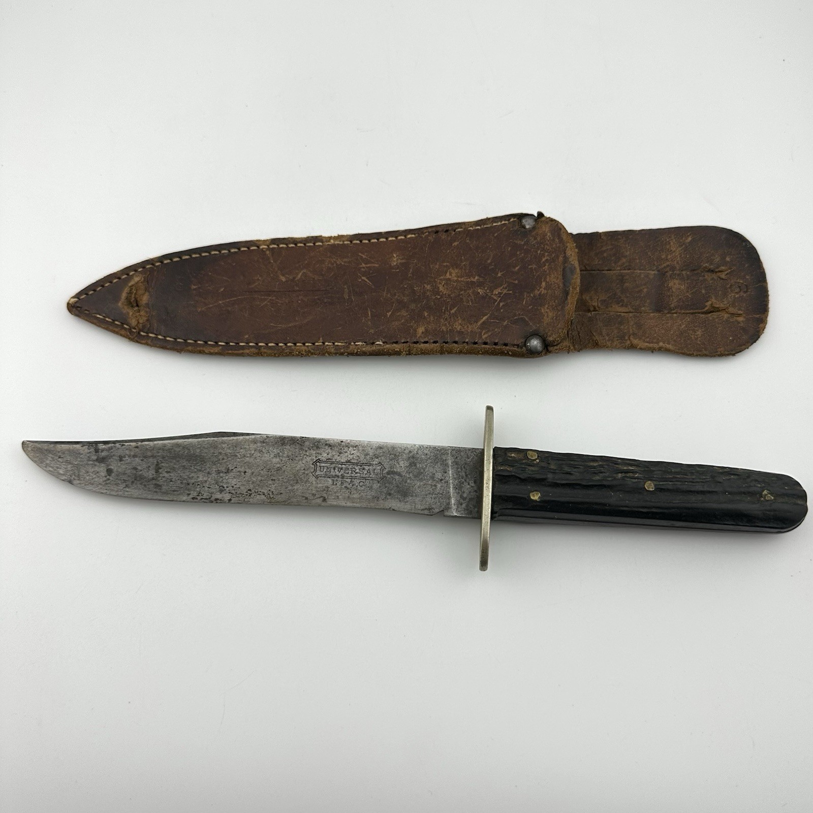 Vintage LF&C Landers Frary & Clark 6” Hunting Bowie Knife Rough Black Handle Vintage LF&C Landers Frary & Clark 6” Hunting Bowie Knife Rough Black Handle